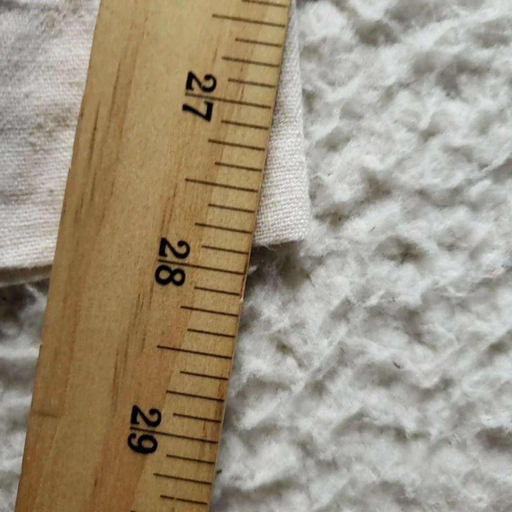 Old Navy Pants Mens 2XL White Linen Viscose Straight Comfort Elastic Waistband
